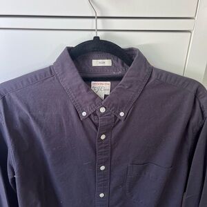 J. Crew Men's Black Casual Button-Down Shirt - Slim